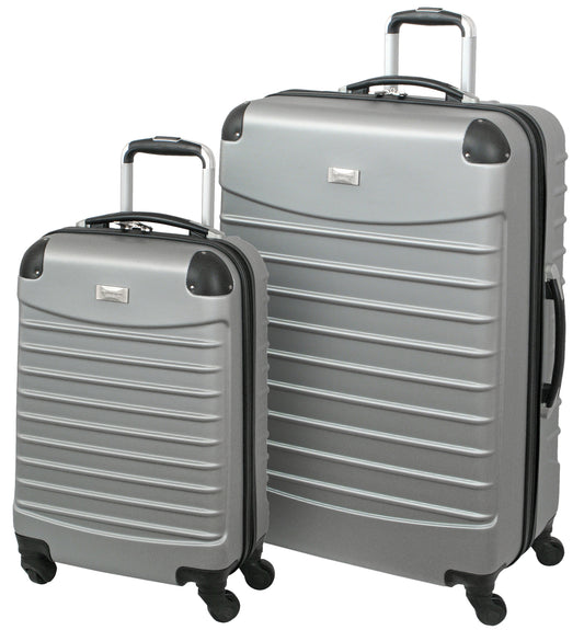 Geoffrey Beene Hardside 2 Pc Luggage Set, Silver