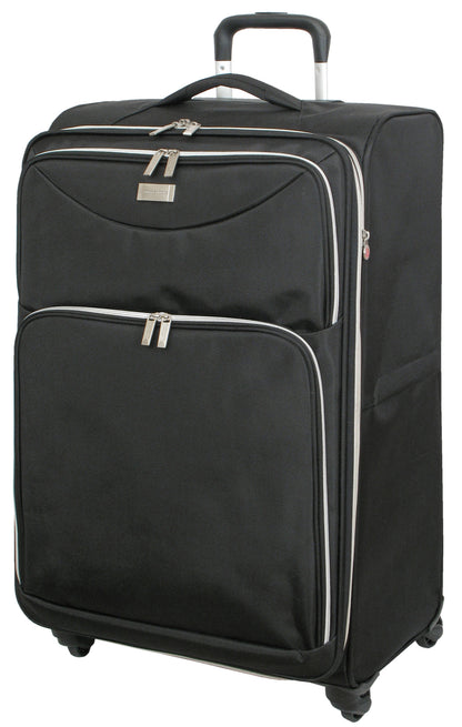 Geoffrey Beene Ultra Light-Weight Midnight Collection 3 Pc Luggage Set, Black