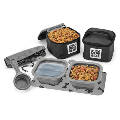 Mobile Dog Gear Dine Away® Food Set, Small, Black